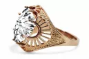 Ring Vintage style Zircon Original Vintage 14K Rose Gold vrc003r